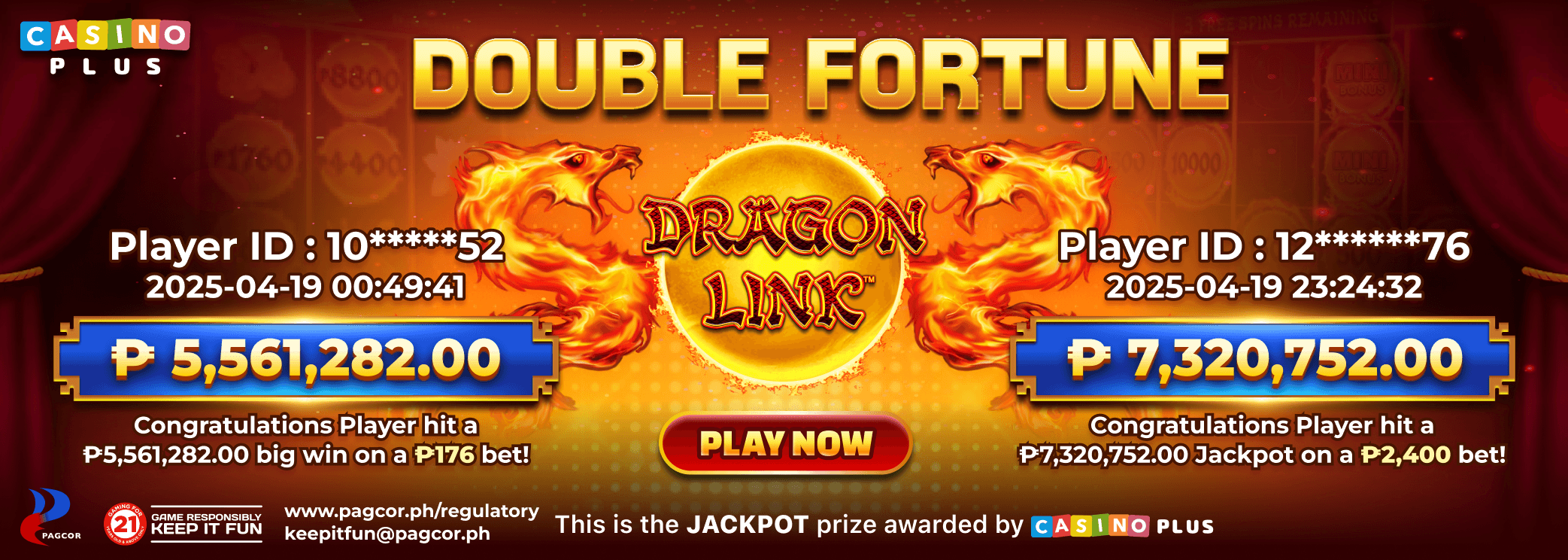 Congratulations Player Hit Dragon Link Jackpot Major