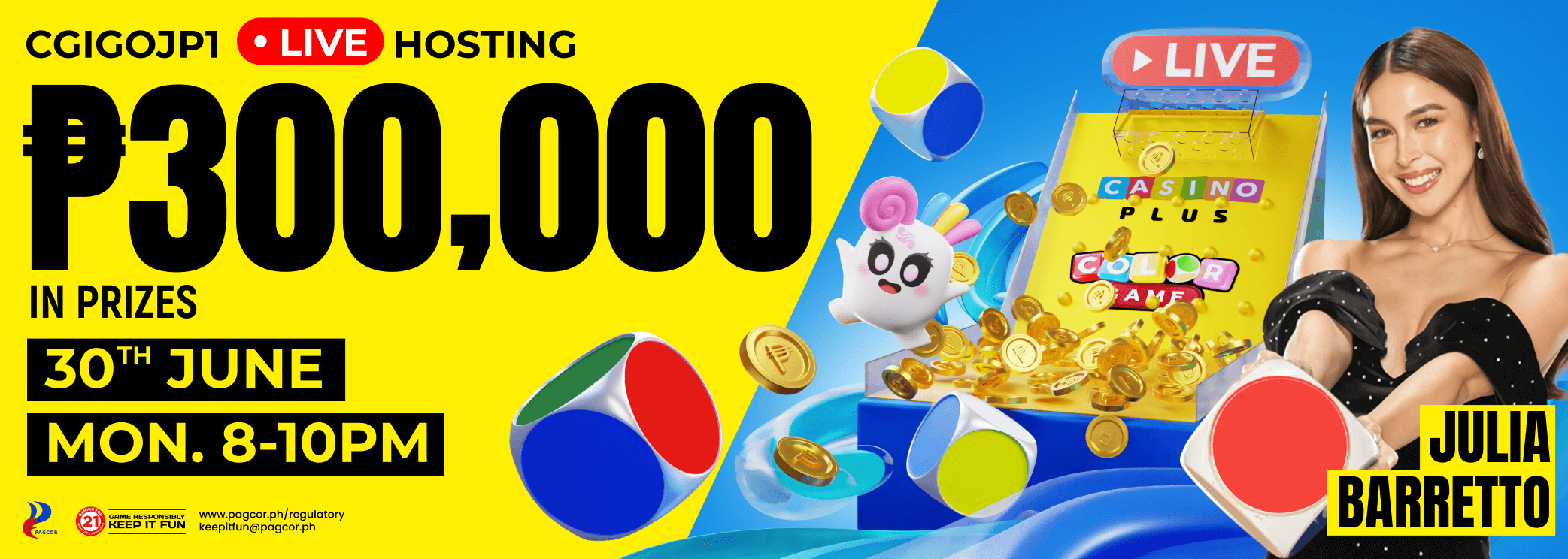 Julia is Back at Color Game 300,000 Prizes Awaits